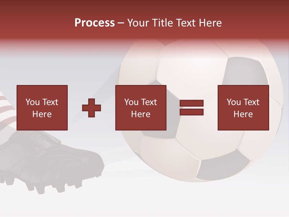 A Soccer Ball And A Soccer Shoe Powerpoint Template PowerPoint Template