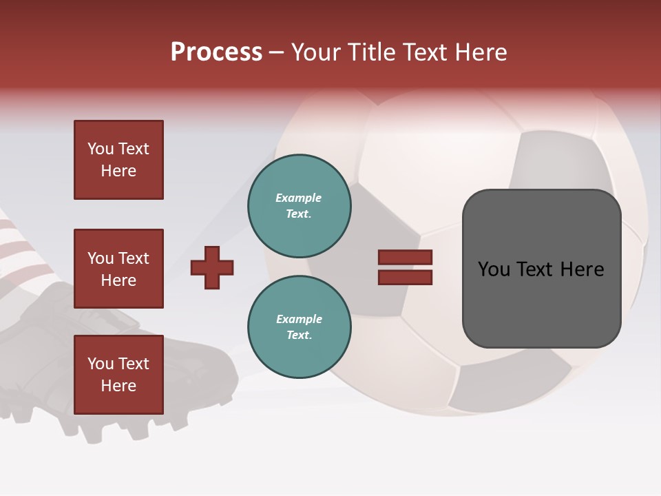 A Soccer Ball And A Soccer Shoe Powerpoint Template PowerPoint Template
