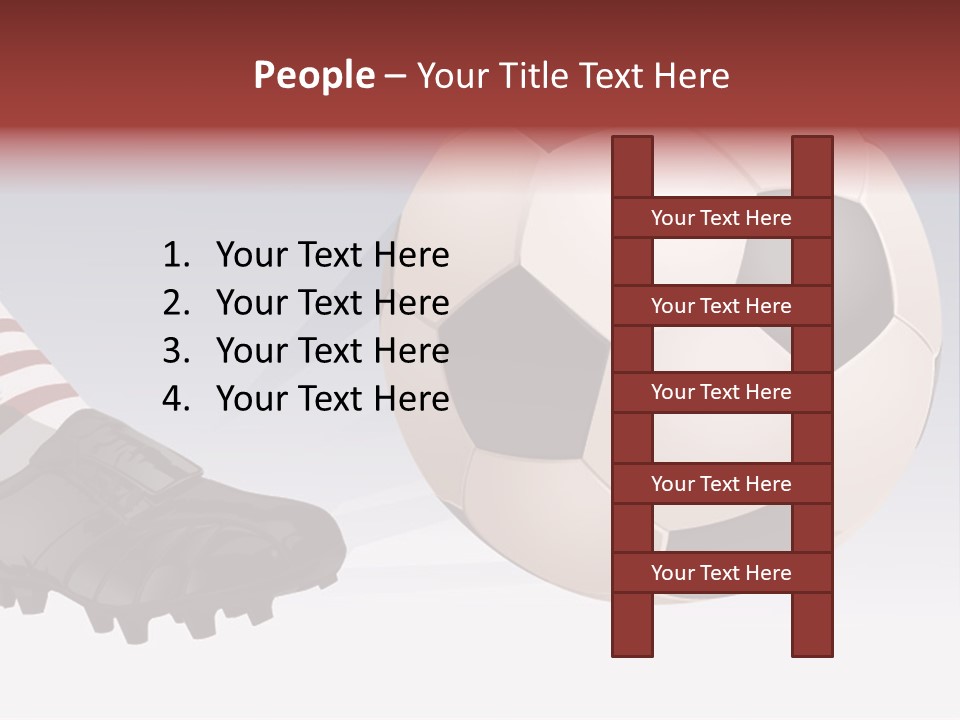A Soccer Ball And A Soccer Shoe Powerpoint Template PowerPoint Template