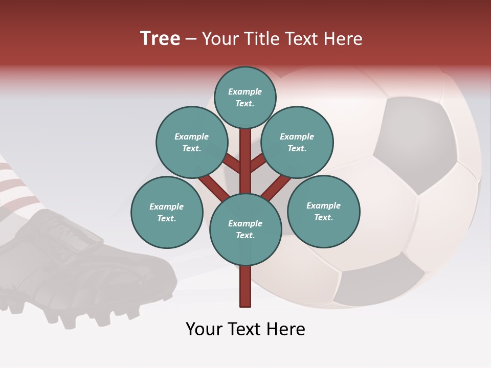A Soccer Ball And A Soccer Shoe Powerpoint Template PowerPoint Template