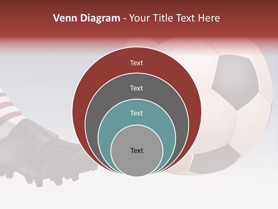 A Soccer Ball And A Soccer Shoe Powerpoint Template PowerPoint Template