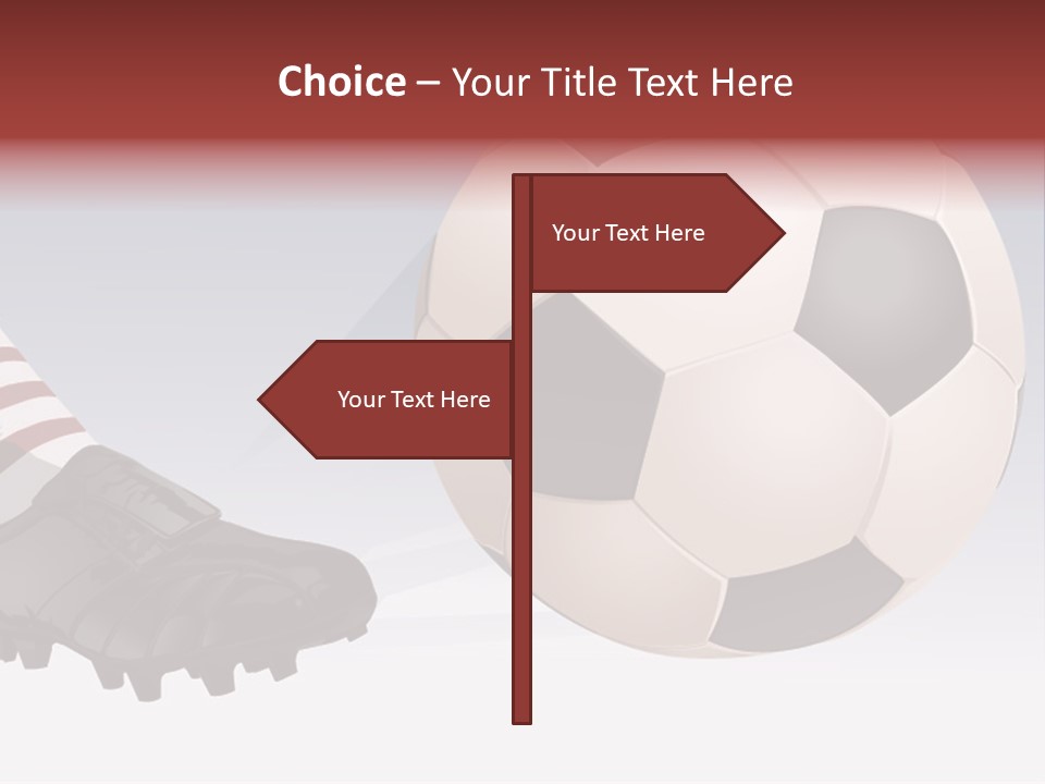 A Soccer Ball And A Soccer Shoe Powerpoint Template PowerPoint Template
