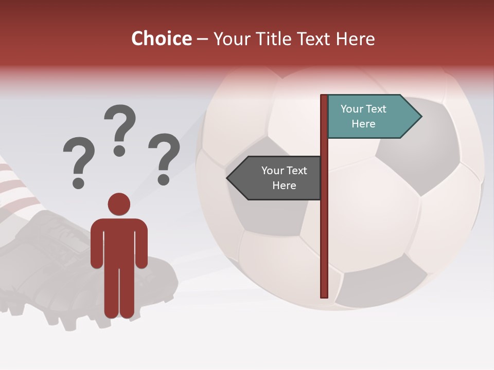 A Soccer Ball And A Soccer Shoe Powerpoint Template PowerPoint Template