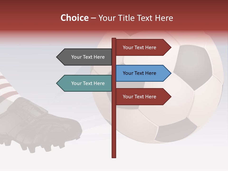 A Soccer Ball And A Soccer Shoe Powerpoint Template PowerPoint Template