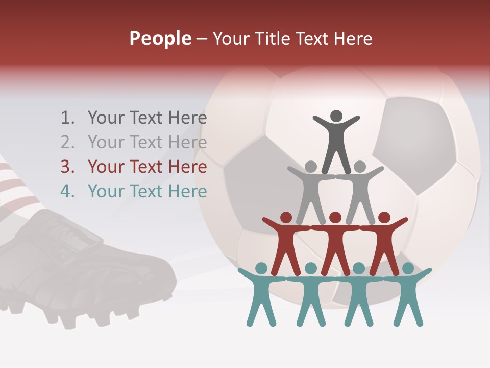 A Soccer Ball And A Soccer Shoe Powerpoint Template PowerPoint Template