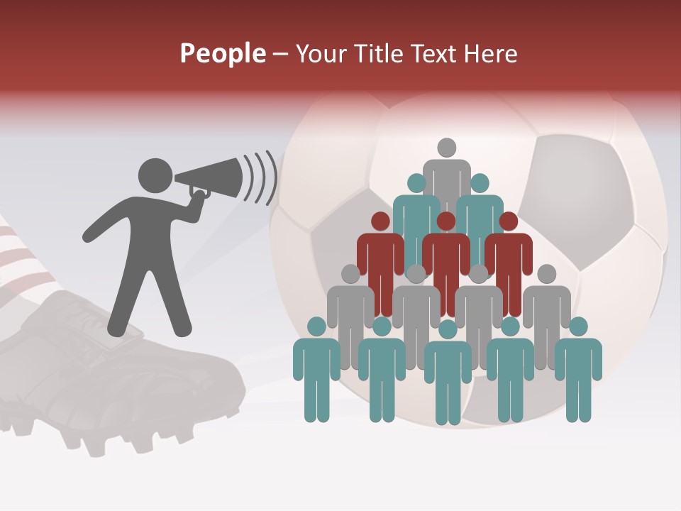 A Soccer Ball And A Soccer Shoe Powerpoint Template PowerPoint Template