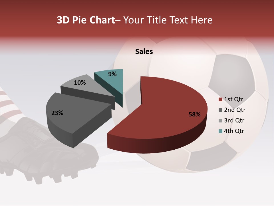 A Soccer Ball And A Soccer Shoe Powerpoint Template PowerPoint Template