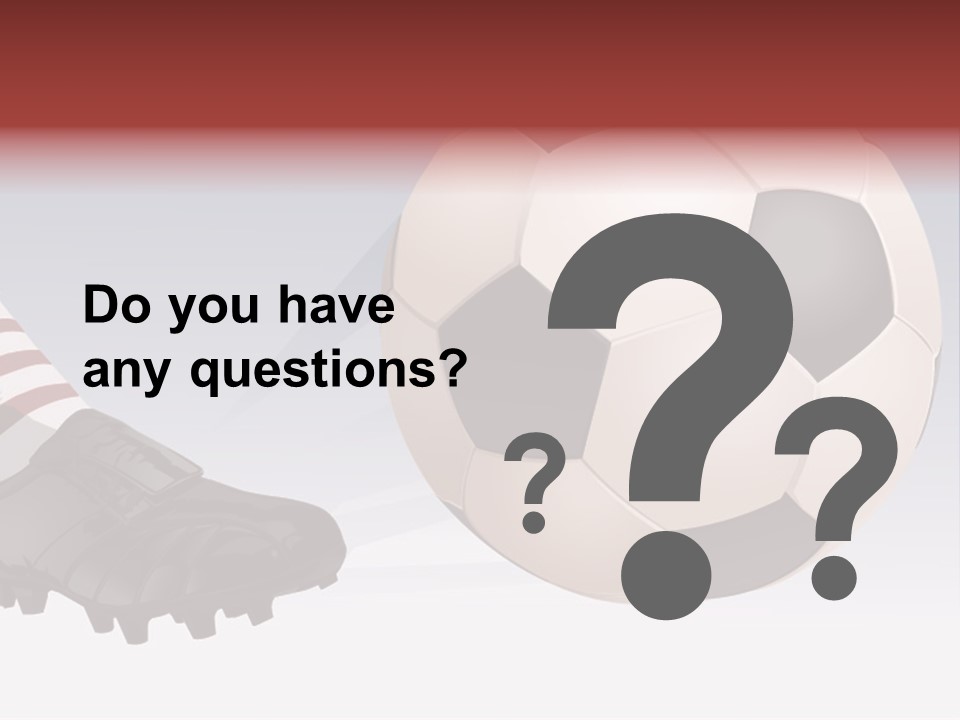 A Soccer Ball And A Soccer Shoe Powerpoint Template PowerPoint Template