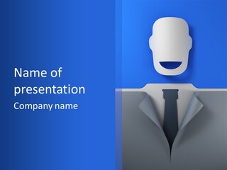 Tie Illustration Figure PowerPoint Template