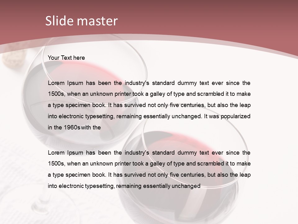 Wine White Corks PowerPoint Template