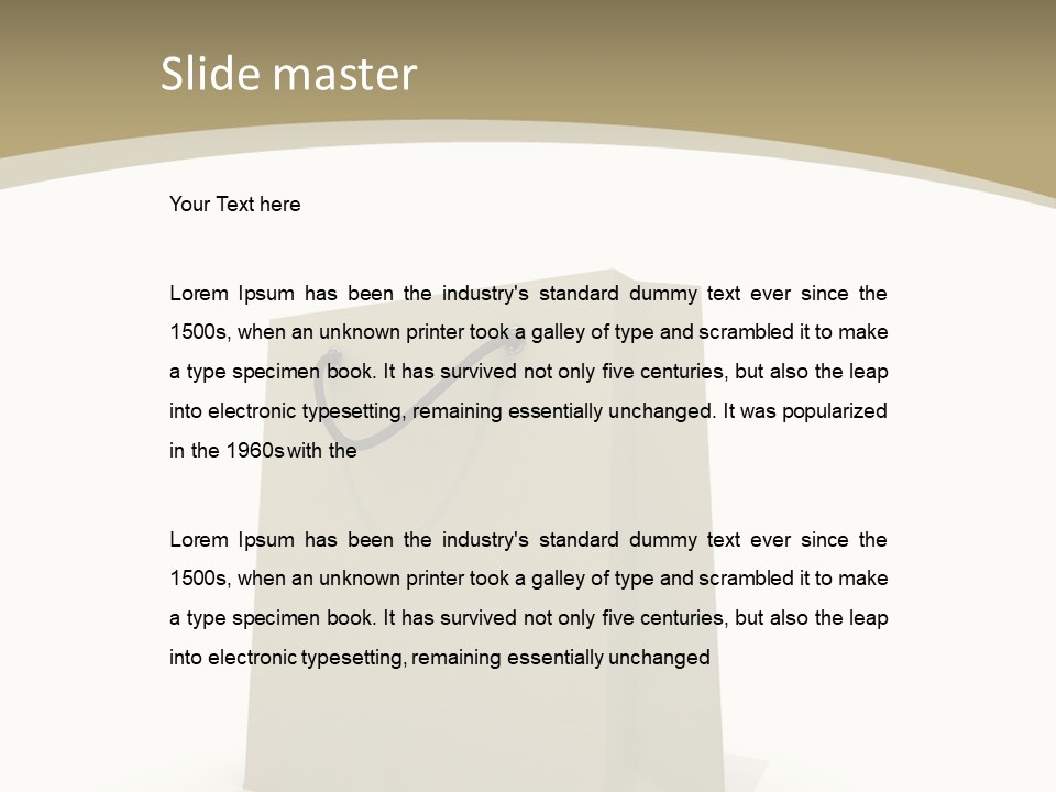 Empty Merchandise Handle PowerPoint Template