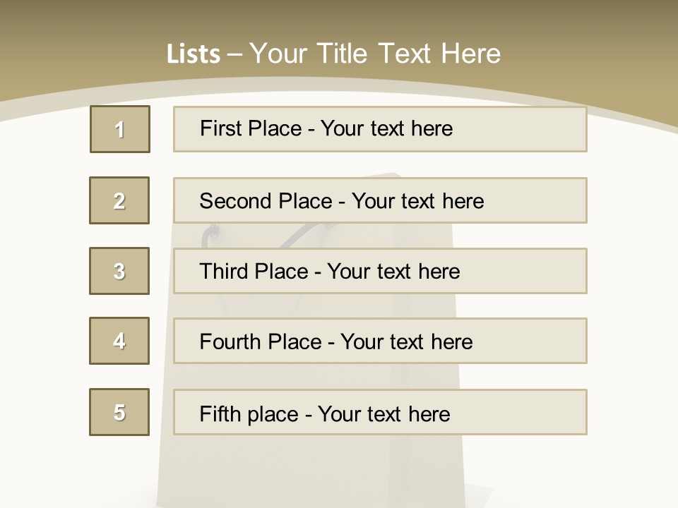 Empty Merchandise Handle PowerPoint Template