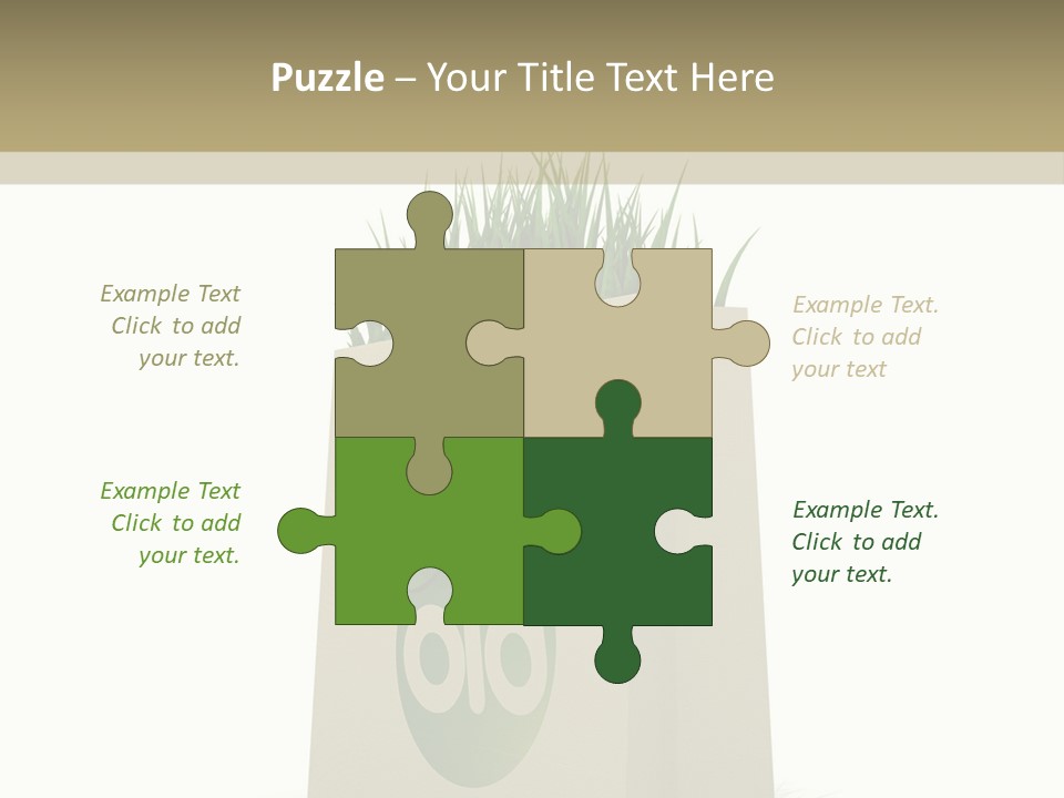 A Paper Bag With Grass Inside Of It PowerPoint Template