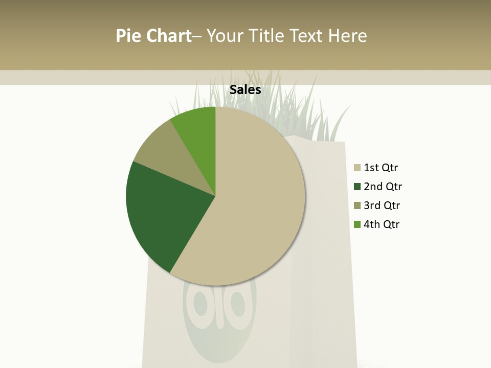 A Paper Bag With Grass Inside Of It PowerPoint Template