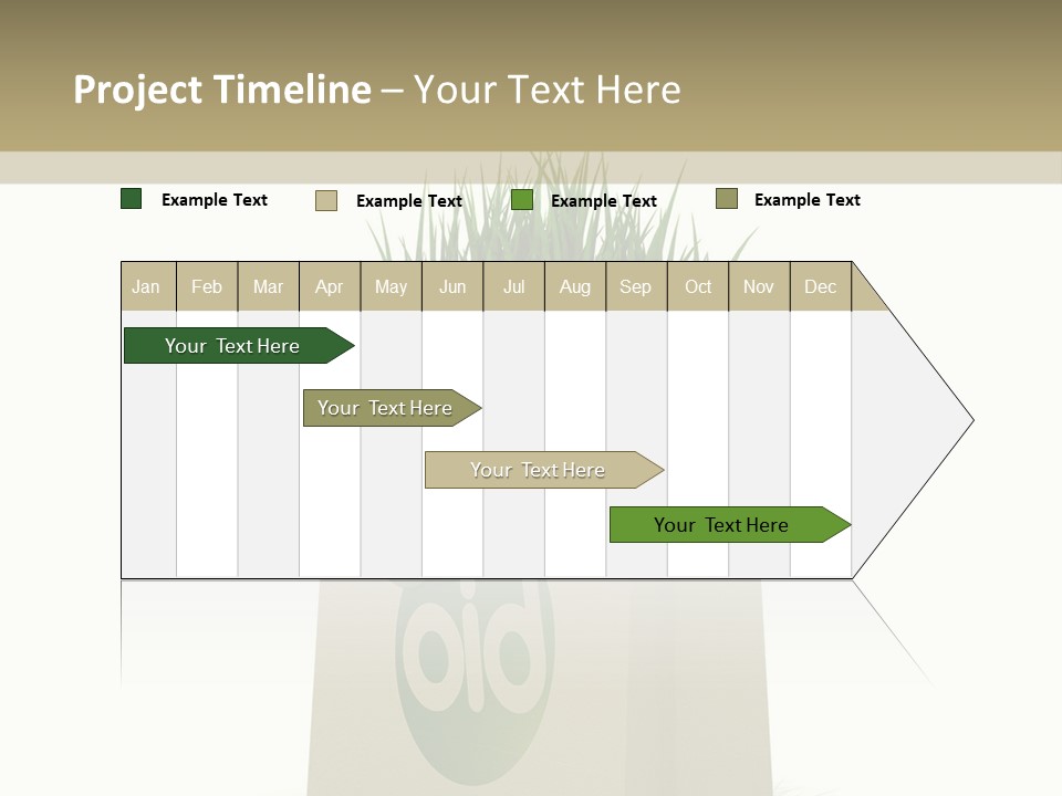 A Paper Bag With Grass Inside Of It PowerPoint Template