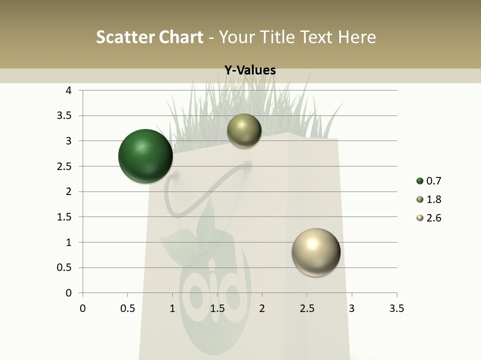 A Paper Bag With Grass Inside Of It PowerPoint Template
