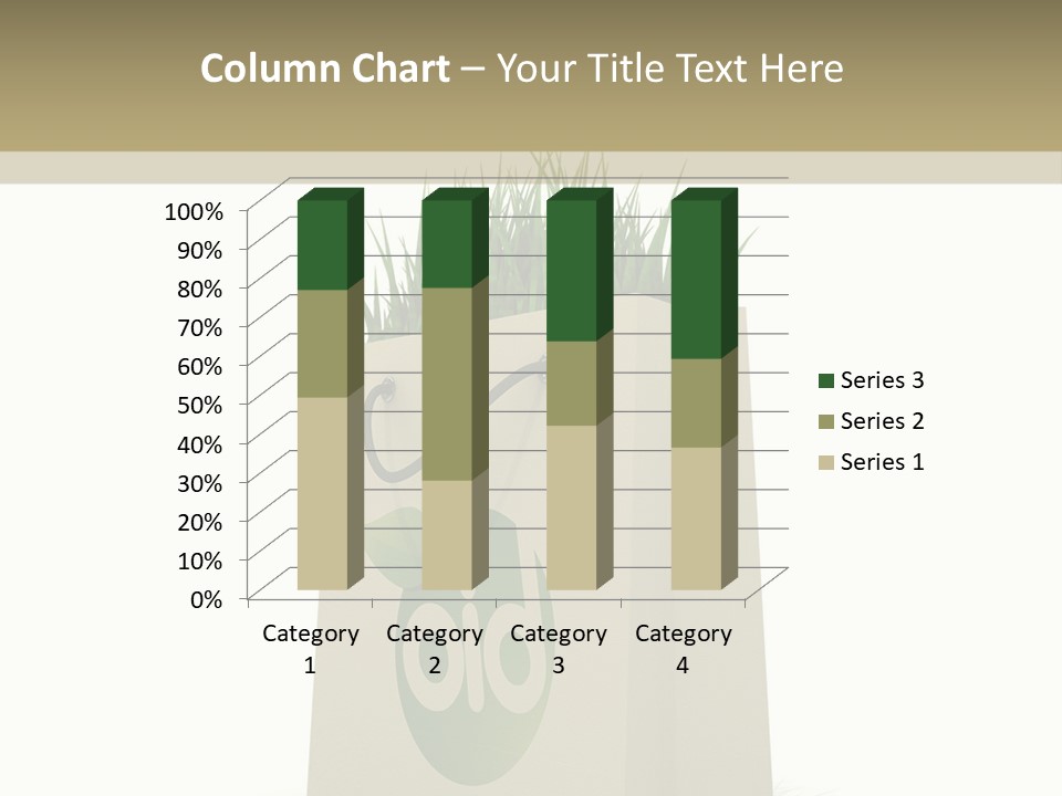 A Paper Bag With Grass Inside Of It PowerPoint Template