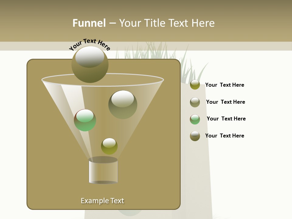 A Paper Bag With Grass Inside Of It PowerPoint Template