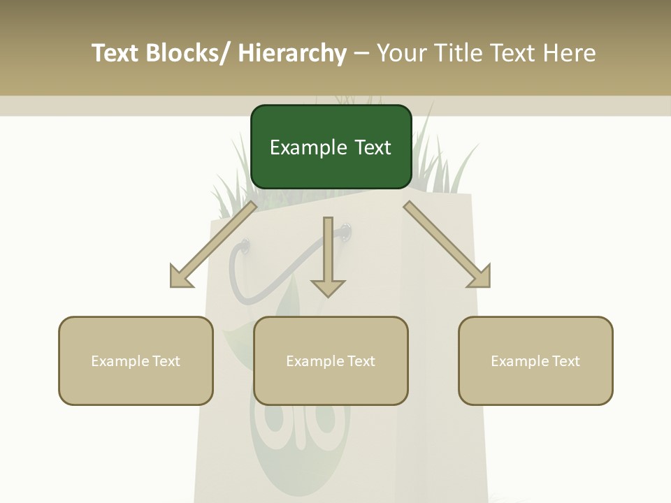 A Paper Bag With Grass Inside Of It PowerPoint Template