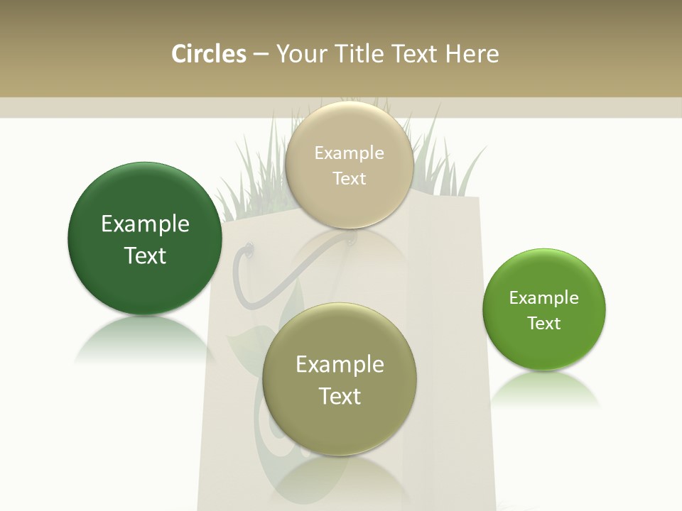 A Paper Bag With Grass Inside Of It PowerPoint Template