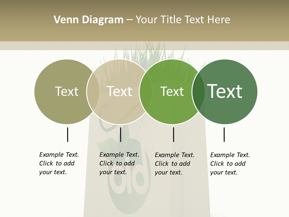 A Paper Bag With Grass Inside Of It PowerPoint Template
