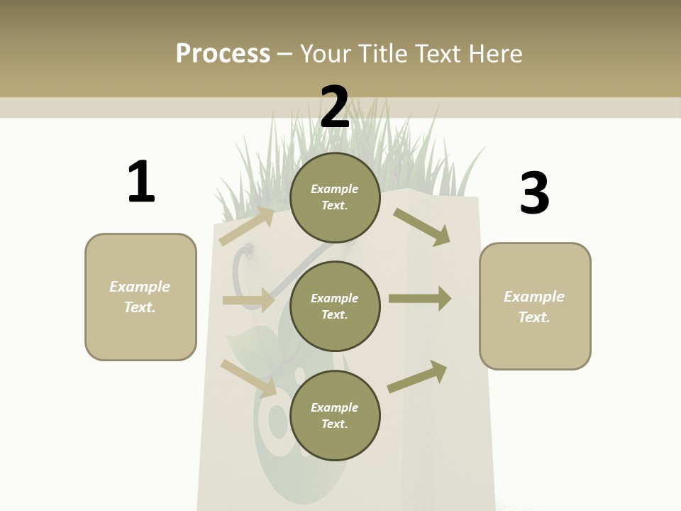 A Paper Bag With Grass Inside Of It PowerPoint Template