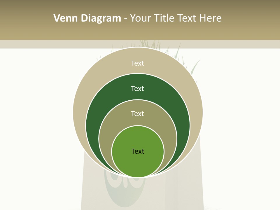A Paper Bag With Grass Inside Of It PowerPoint Template
