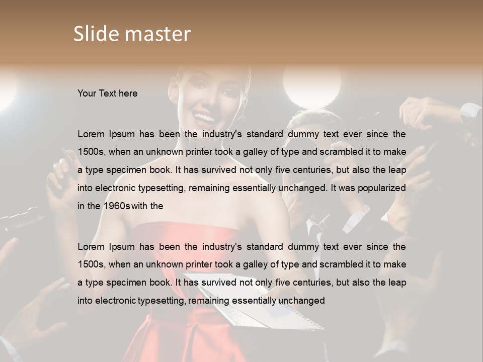 Success Idol Actress PowerPoint Template