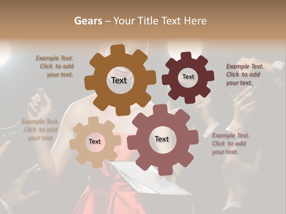 Success Idol Actress PowerPoint Template