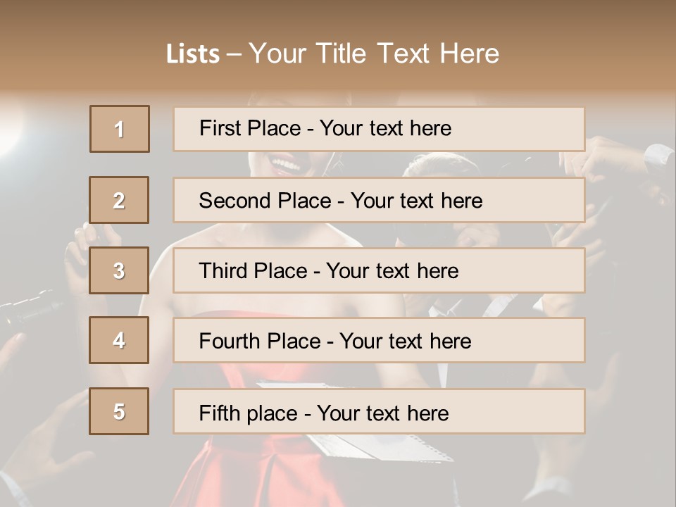 Success Idol Actress PowerPoint Template