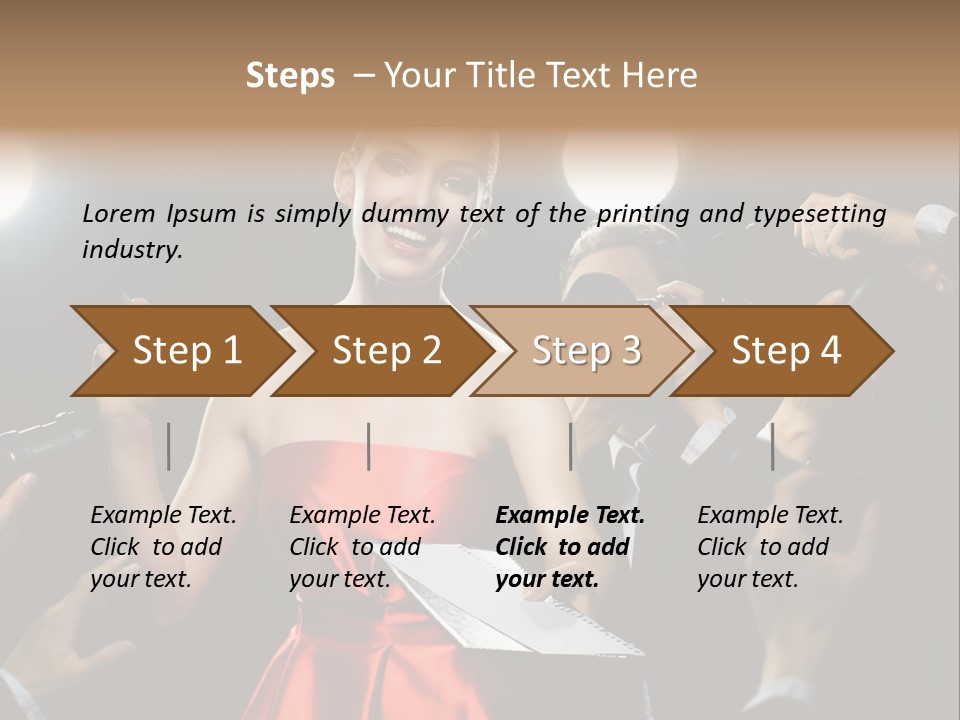 Success Idol Actress PowerPoint Template