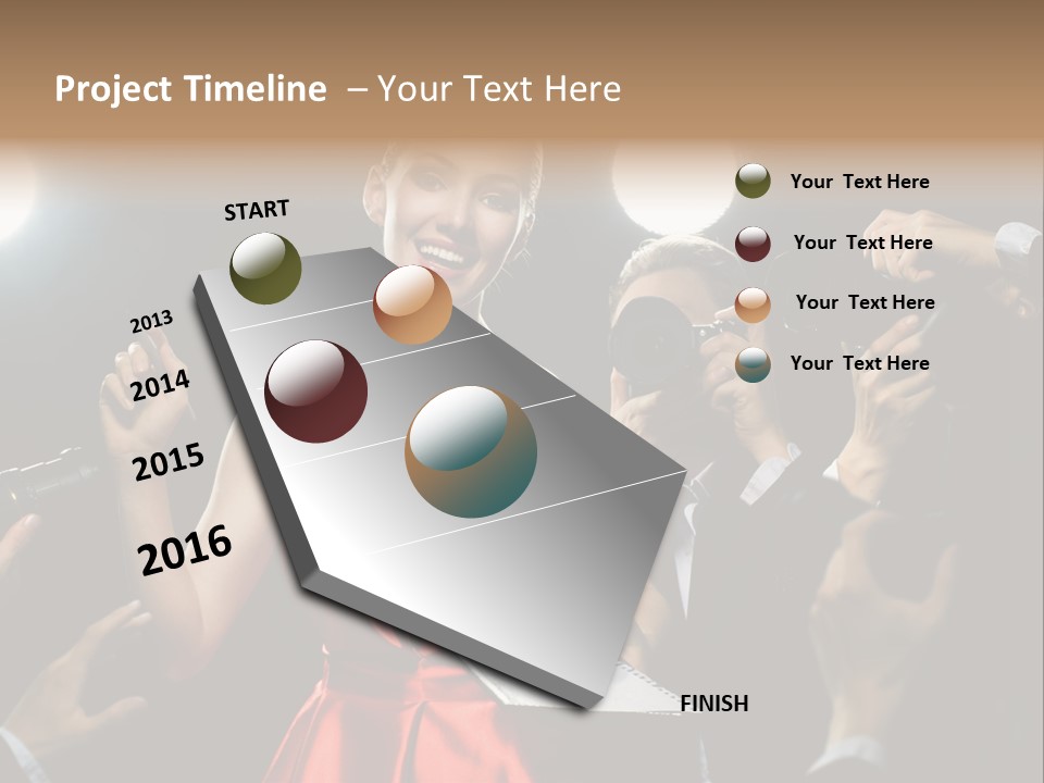 Success Idol Actress PowerPoint Template