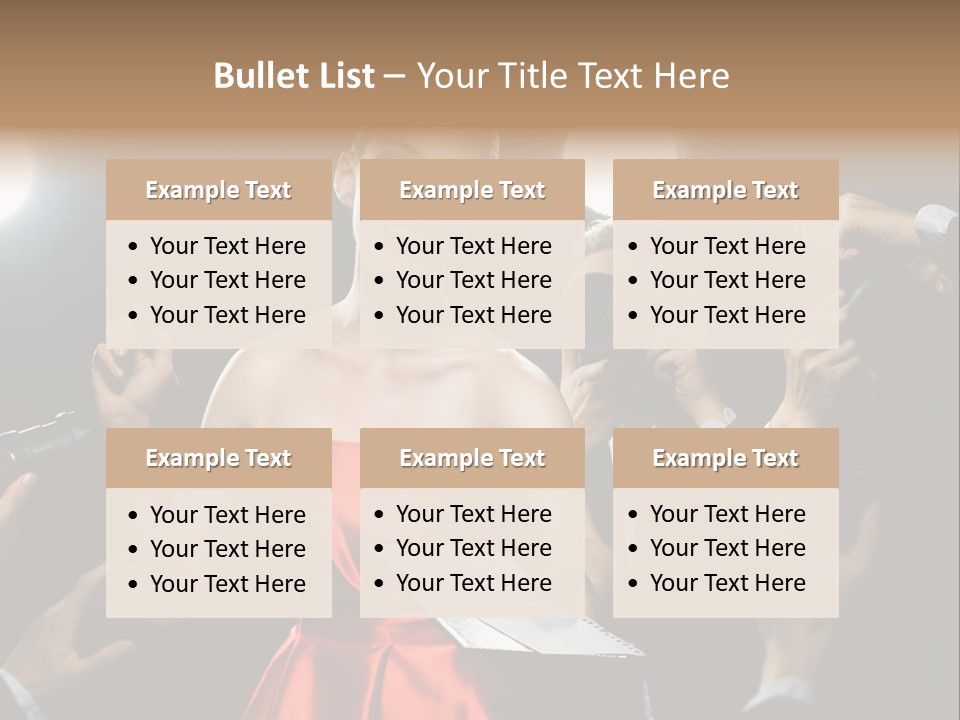 Success Idol Actress PowerPoint Template