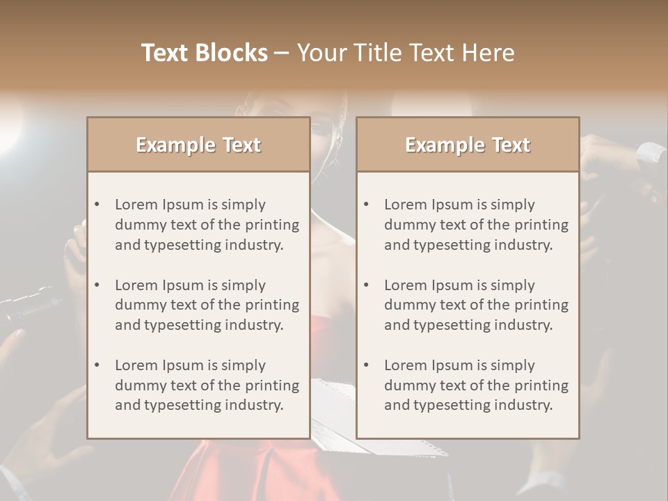 Success Idol Actress PowerPoint Template