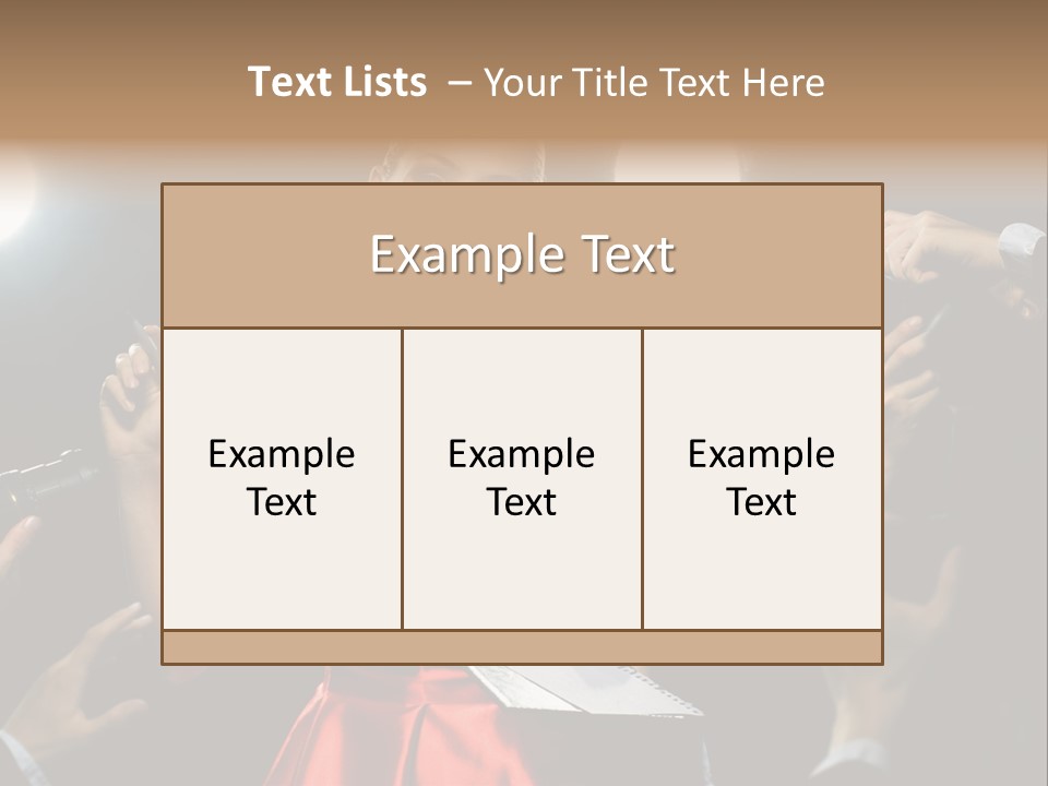 Success Idol Actress PowerPoint Template