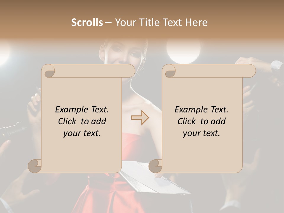 Success Idol Actress PowerPoint Template