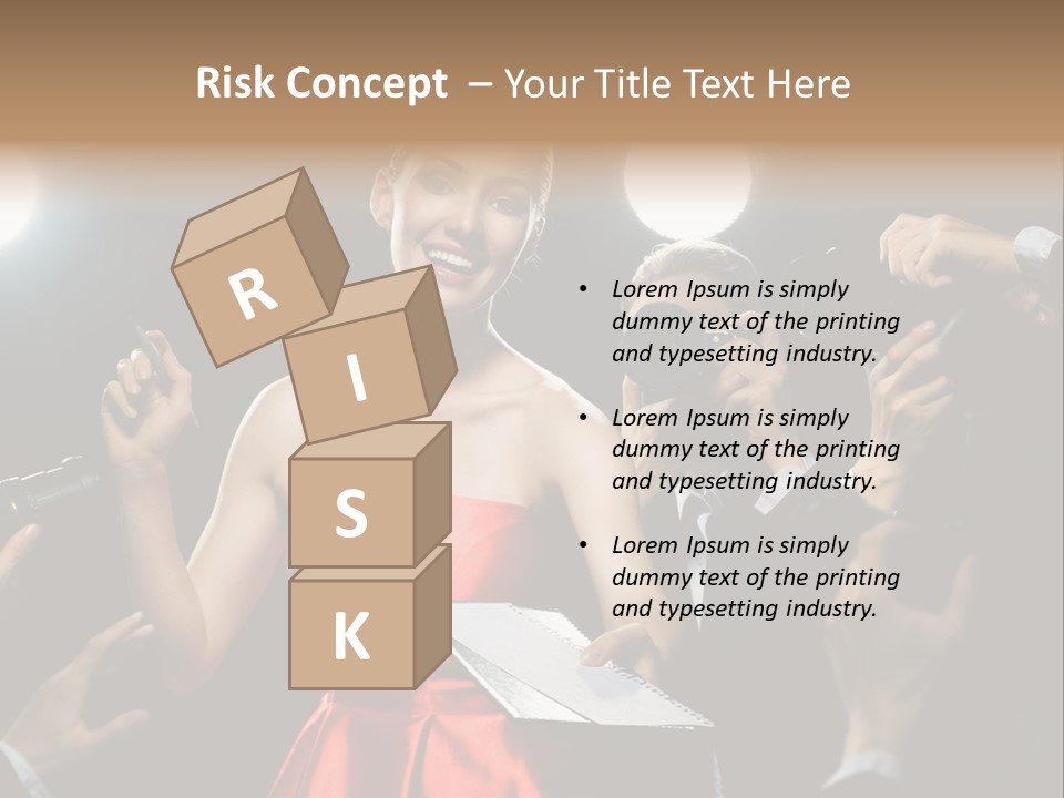 Success Idol Actress PowerPoint Template