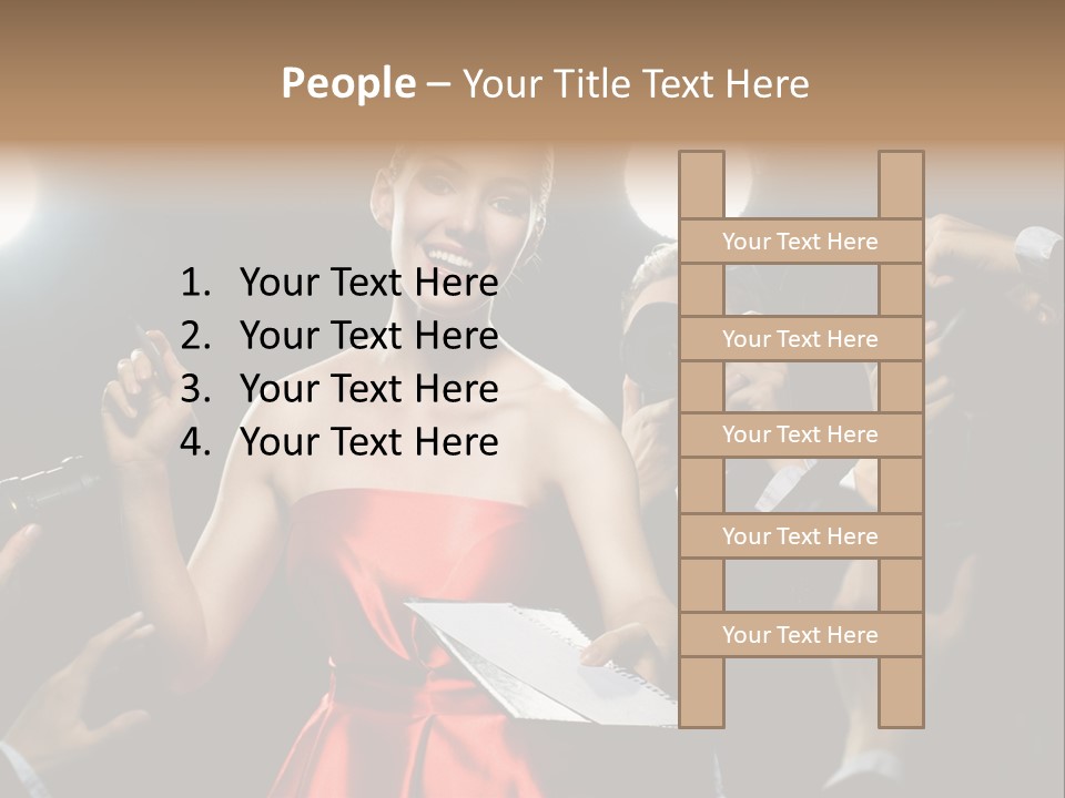 Success Idol Actress PowerPoint Template