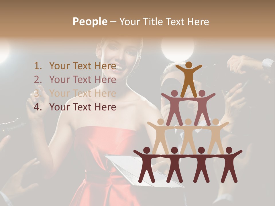 Success Idol Actress PowerPoint Template