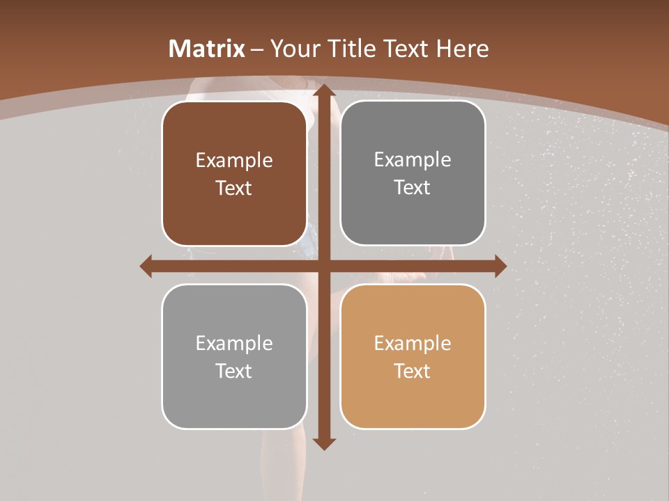 A Woman Jumping In The Air In The Rain PowerPoint Template