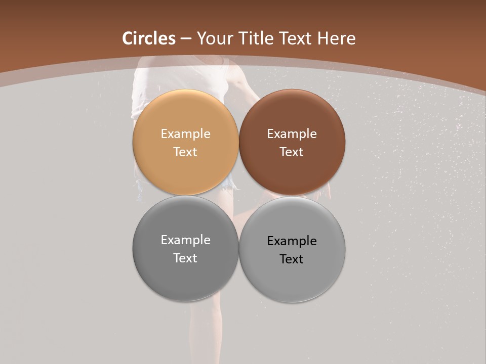 A Woman Jumping In The Air In The Rain PowerPoint Template