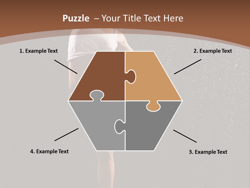 A Woman Jumping In The Air In The Rain PowerPoint Template