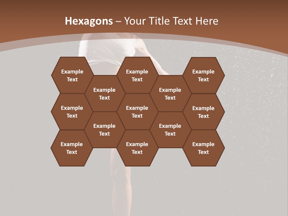 A Woman Jumping In The Air In The Rain PowerPoint Template