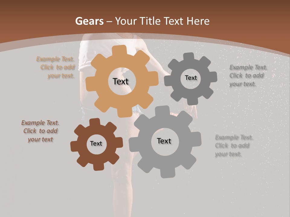 A Woman Jumping In The Air In The Rain PowerPoint Template