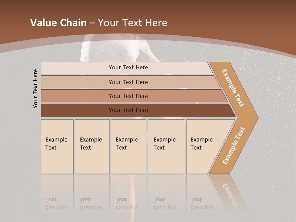 A Woman Jumping In The Air In The Rain PowerPoint Template