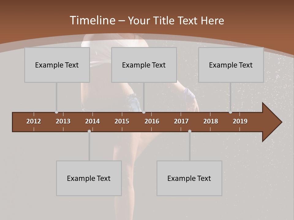 A Woman Jumping In The Air In The Rain PowerPoint Template