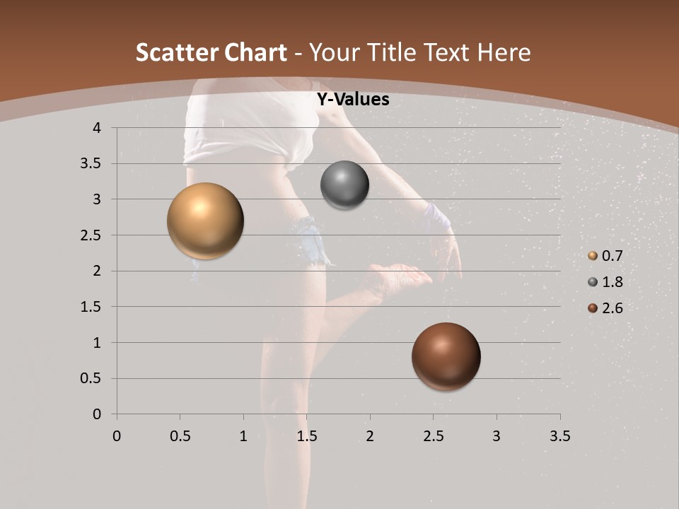 A Woman Jumping In The Air In The Rain PowerPoint Template