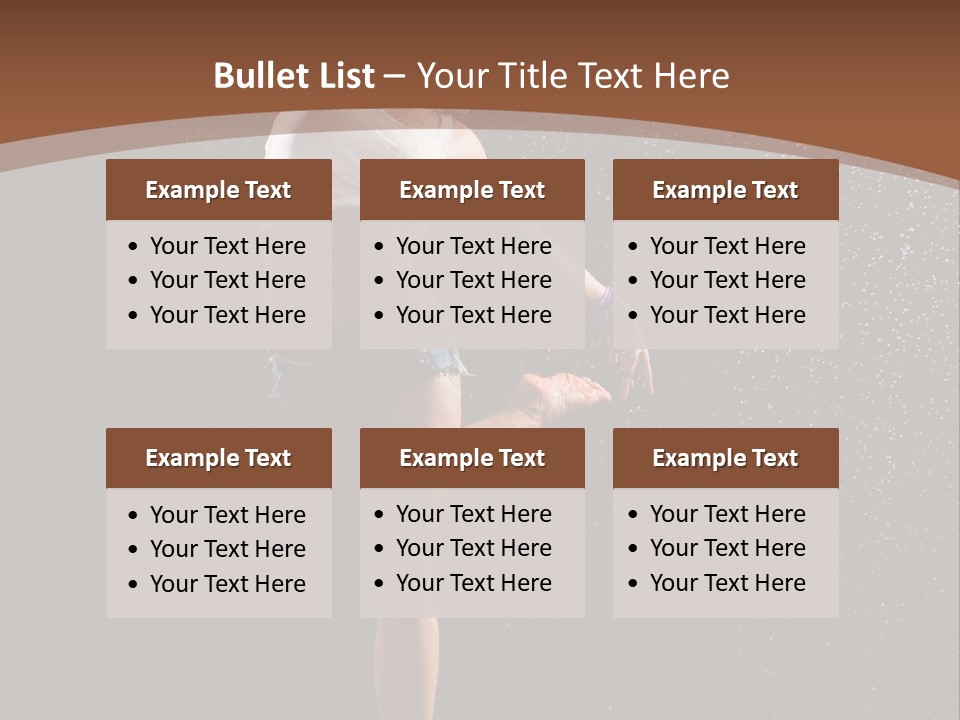 A Woman Jumping In The Air In The Rain PowerPoint Template