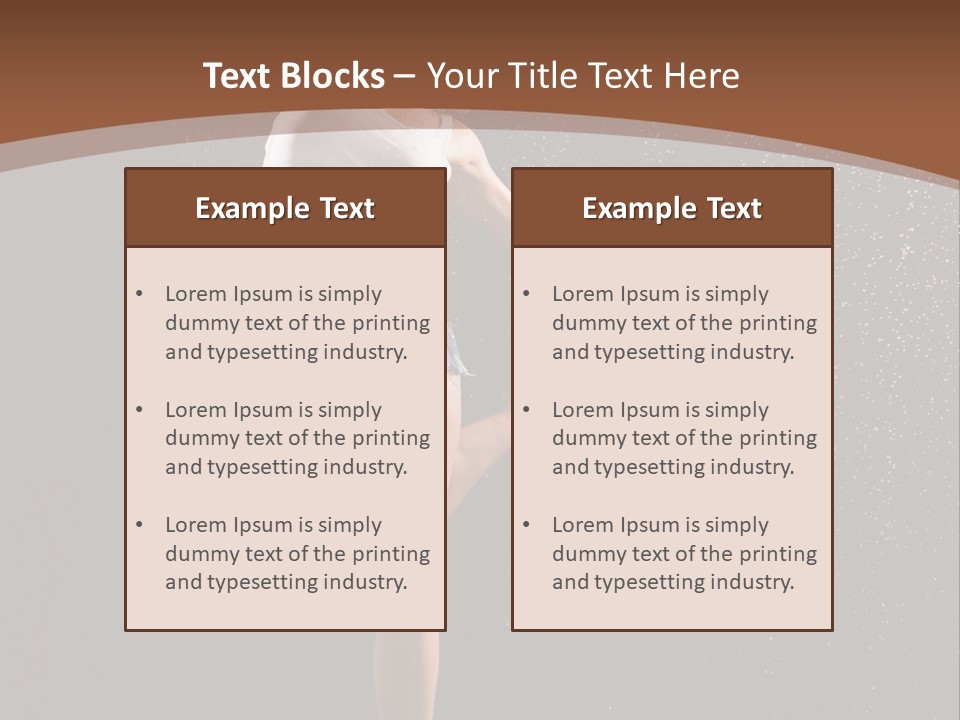 A Woman Jumping In The Air In The Rain PowerPoint Template