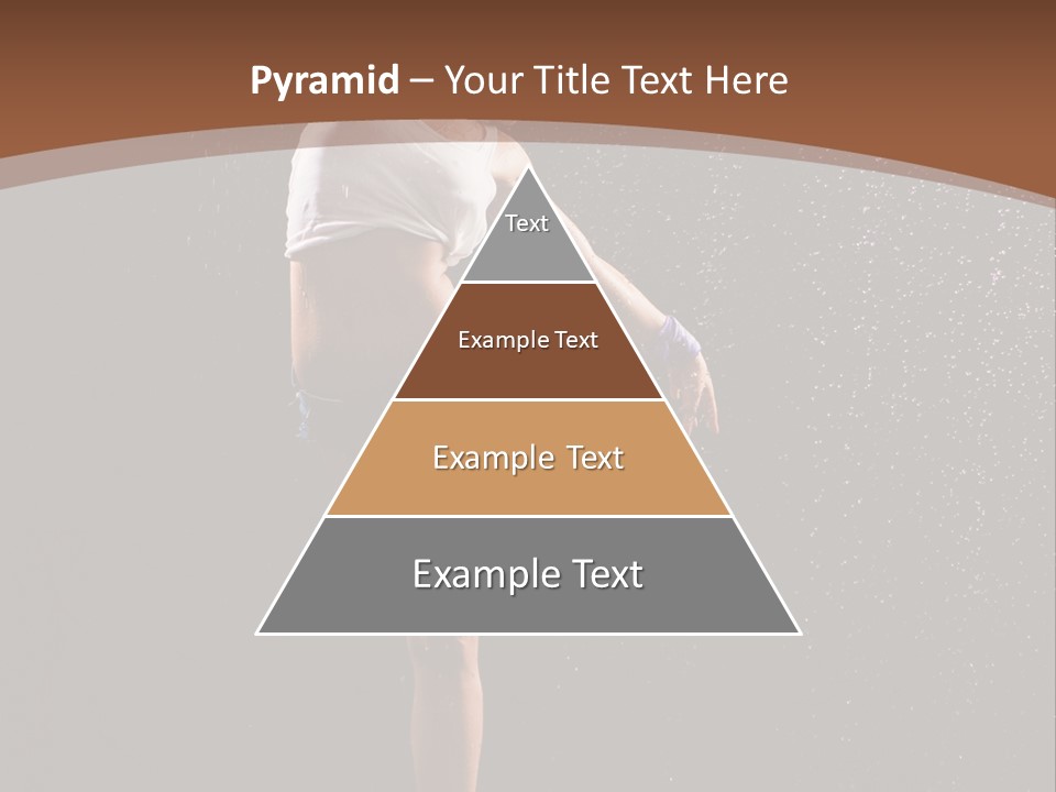 A Woman Jumping In The Air In The Rain PowerPoint Template